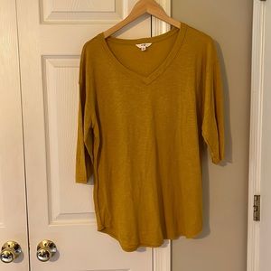0X Faded Glory Mustard Ribbed Shirt